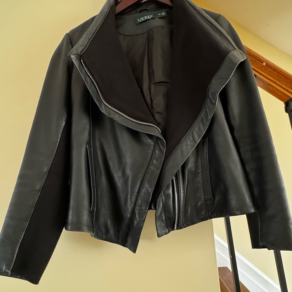 Ralph Lauren Women's Black Leather Jacket